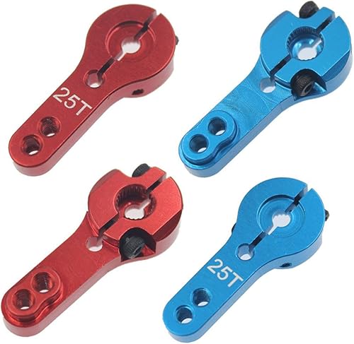Miniatura 5 de ShareGoo - 10 bocinas servo de aluminio 25T M3, roscas de metal, brazo de dirección compatible con auto a control remoto, camión, buggy, avión,