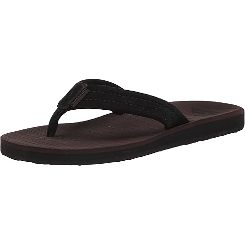 Quiksilver Men's Carver Suede 3 Point Flip Flop Athletic Sandal