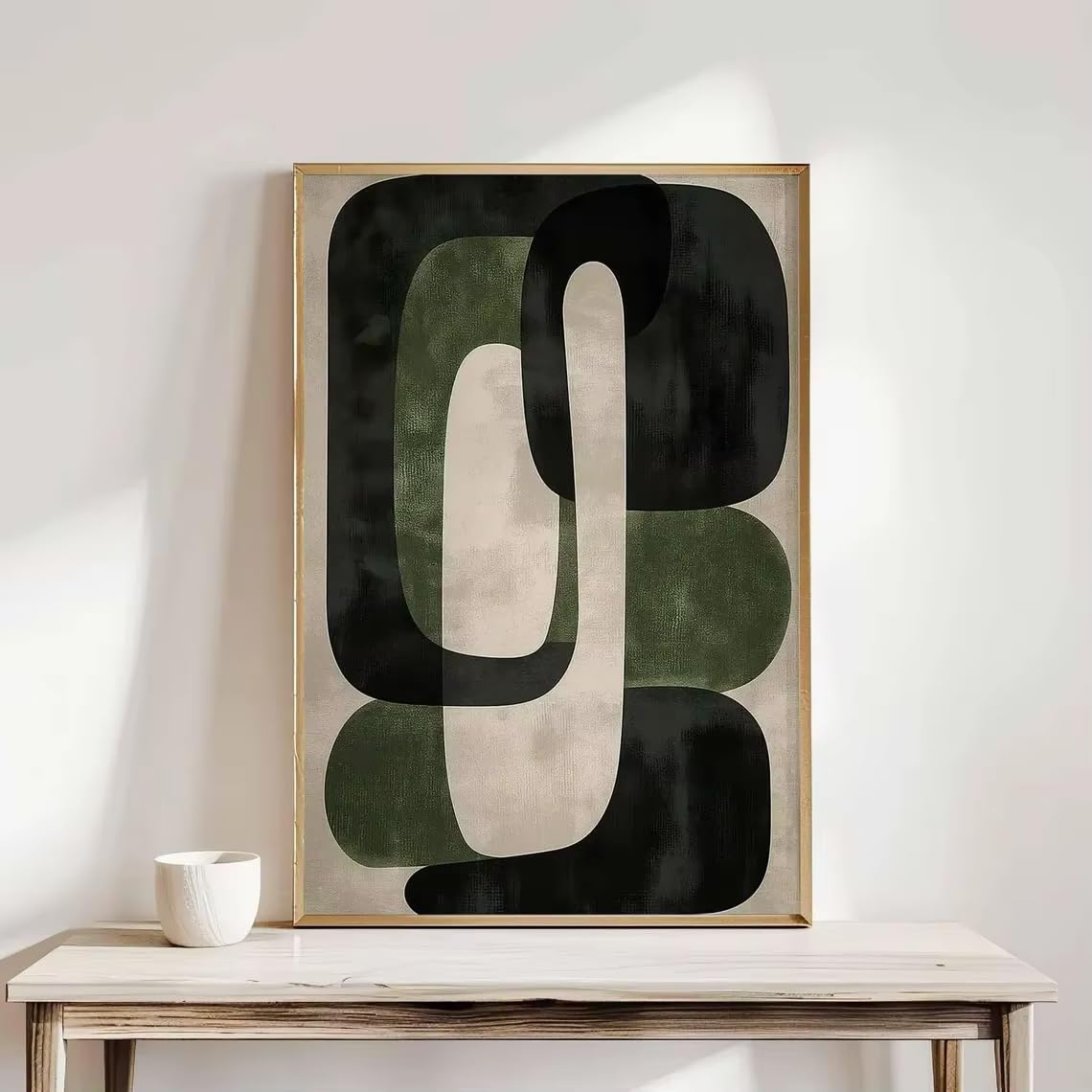 IHHGNB Green Wall Art Green Abstract Art Prints, Green Black Canvas Pictures Artwork Contemporary Minimalist Poster Prints(40x60cm(16x24in)/No frame)