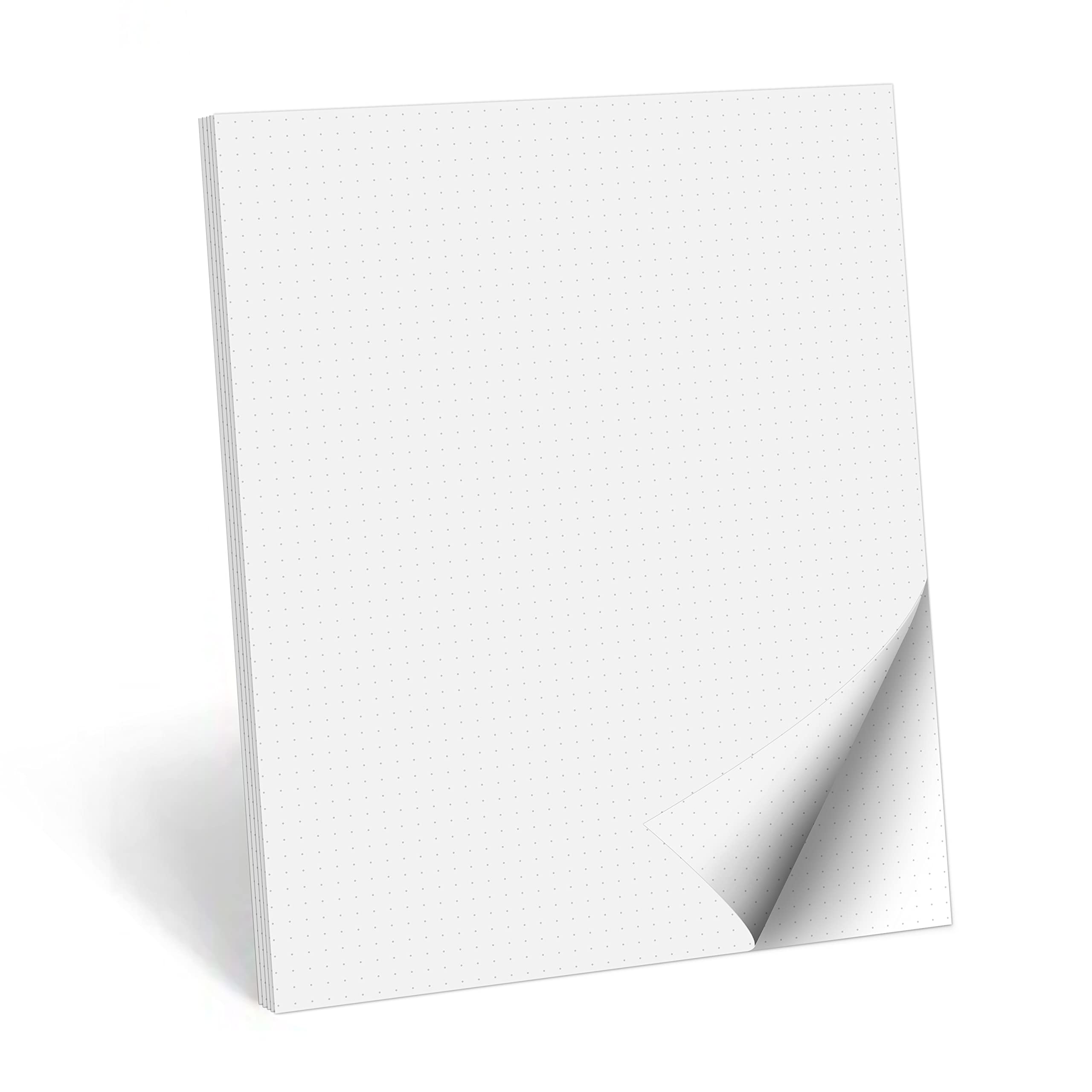 321Done Double Sided Dot Grid Paper Notepad, 0.20" Grid, 8.5x11, Made in The USA, Two Sided Dots Graph Pad for Sketching, Planning BUJO Bullet Journaling (50 Sheets) Thick Heavy White Paper โ image 1