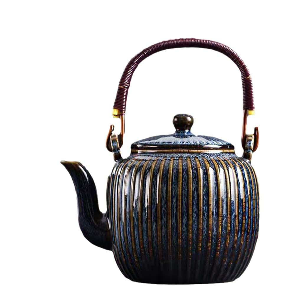 Heat-Resistant Ceramic teapot,Ceramic Tea Pot - Exquisite Chinese Ceramic Teapot with Filter 800Ml Mug Teapot for Tea Kettle Puer Tea Pot Set Teaware Teapots Cup,Style A,Universal Size (Style A