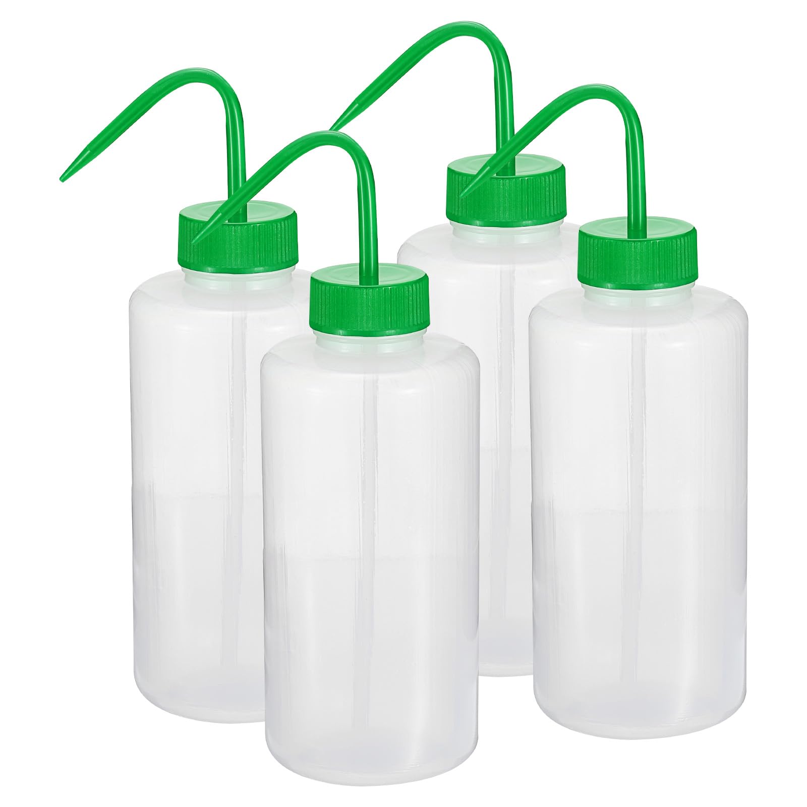 PATIKIL 1000ml Bottiglia Per Lavaggio, 4pcs Bottiglia Di Plastica A Compressione A Bocca Larga Strumenti Per Innaffiare Per Schiuma Per Sapone Verde Pulizia Lavaggio Irrigazione
