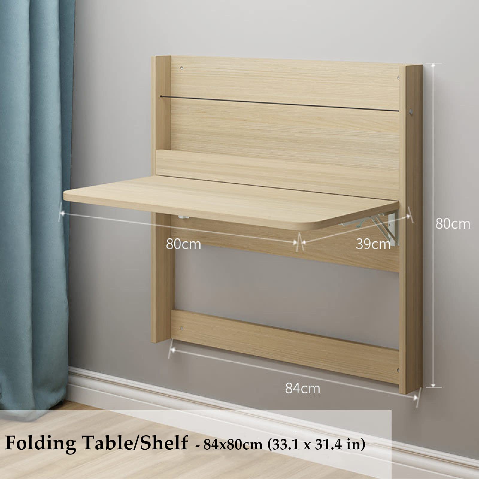 Amazon｜壁掛け折りたたみテーブル、壁折りたたみデスク本棚、2-in-1