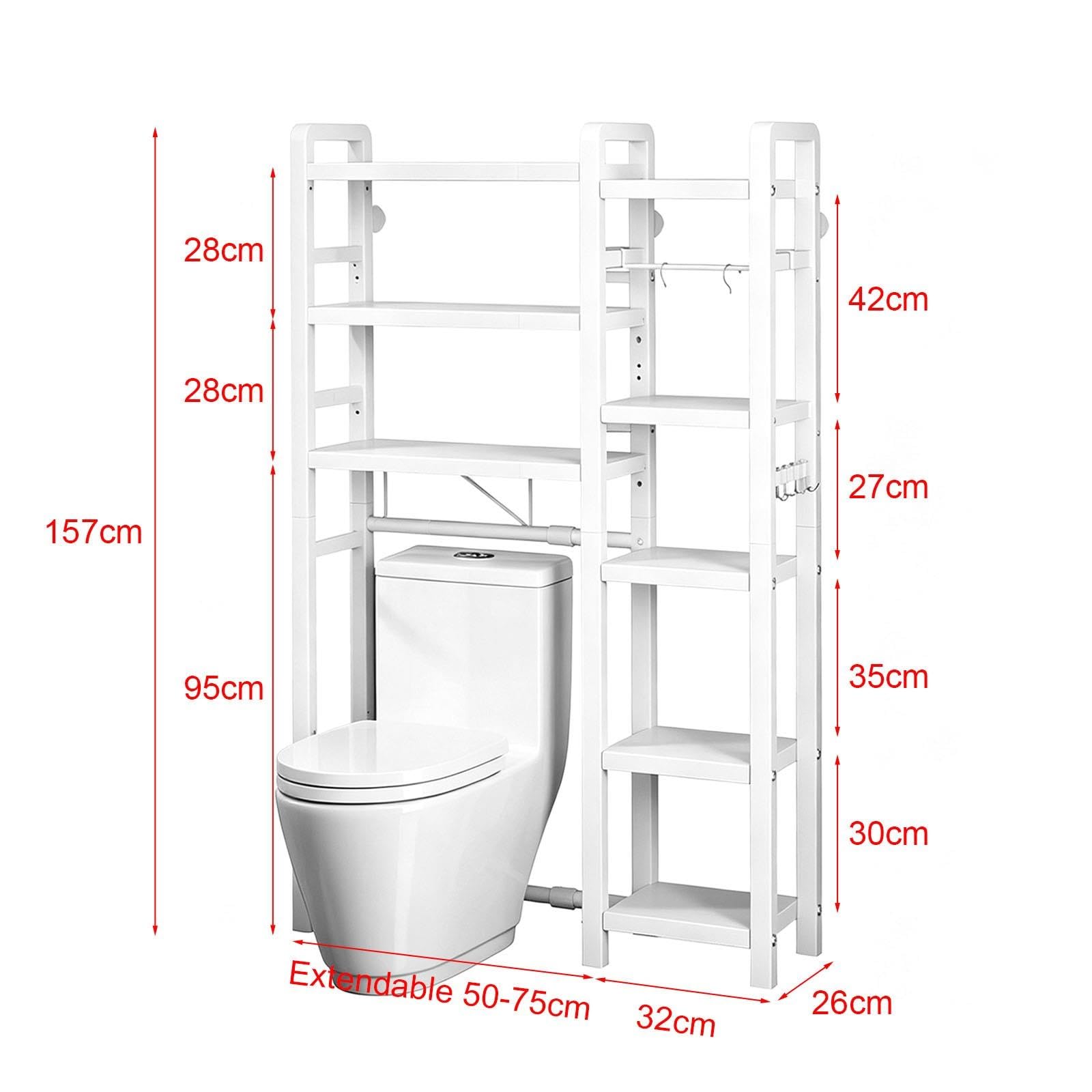 Mobile Lavatrice Rangement WC Meuble Machine à Laver avec Rangement