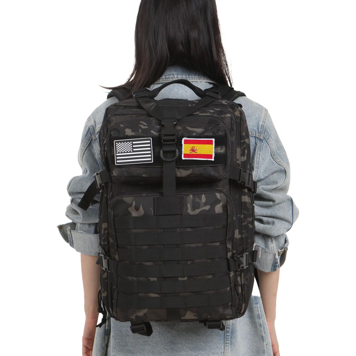 Sac à dos tactique 50 litres avec système Molle - Grande capacité militaire imperméable pour urgences de 3 jours, chasse, randonnée et camping - Sac à dos pour activités de plein air