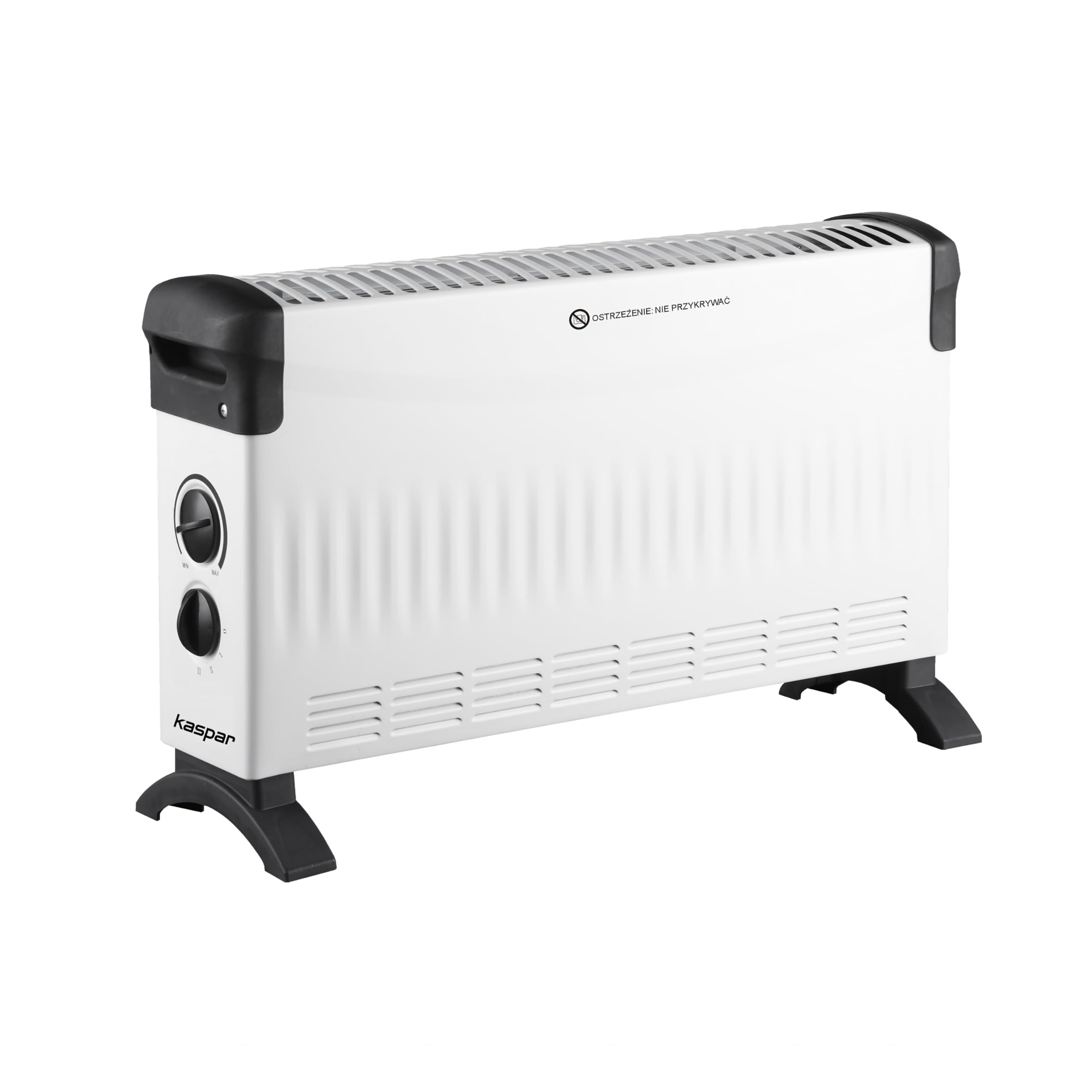 KASPAR Convector Dispositivo de calefacción, radiador con termostato y 3 modos de calor, 750, 1250, 2000 W, calefacción eléctrica, blanco