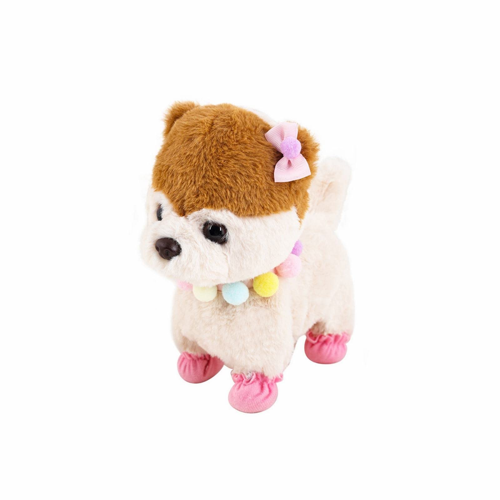 OCCOKO Interactive Plush Pet Dog Electronic Plush Toy Dog With Remote Control Leash Walking Barking & Wagging Tail Includes Puppy Accessories For 3+ Age Girls Girls Doll (B, One Size)