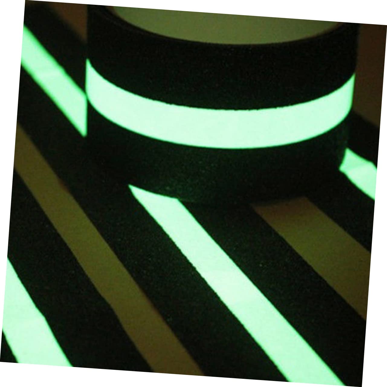 ULTECHNOVO 2pezzi Nastro Antiscivolo Adesivo Fosforescente Per Scale e Pavimenti Sicurezza Notturna Con Superficie Satinata Per Rischio Di Scivolamento