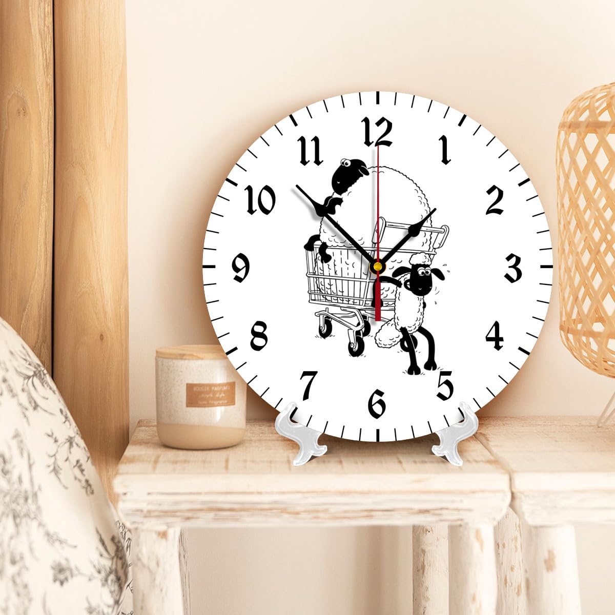 Amazon.co.jp: 掛け時計 ひつじのショーン 羊 壁掛け時計 丸型