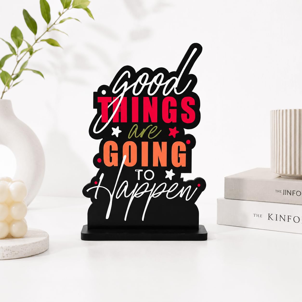 GKD Good Things are Going to Happen Wooden Motivational Quotes Table Top | Desk Decor for Home & Office | Inspirational Gift for Friends & Colleagues (6 x 4 x 1.5 Inch)-image-23
