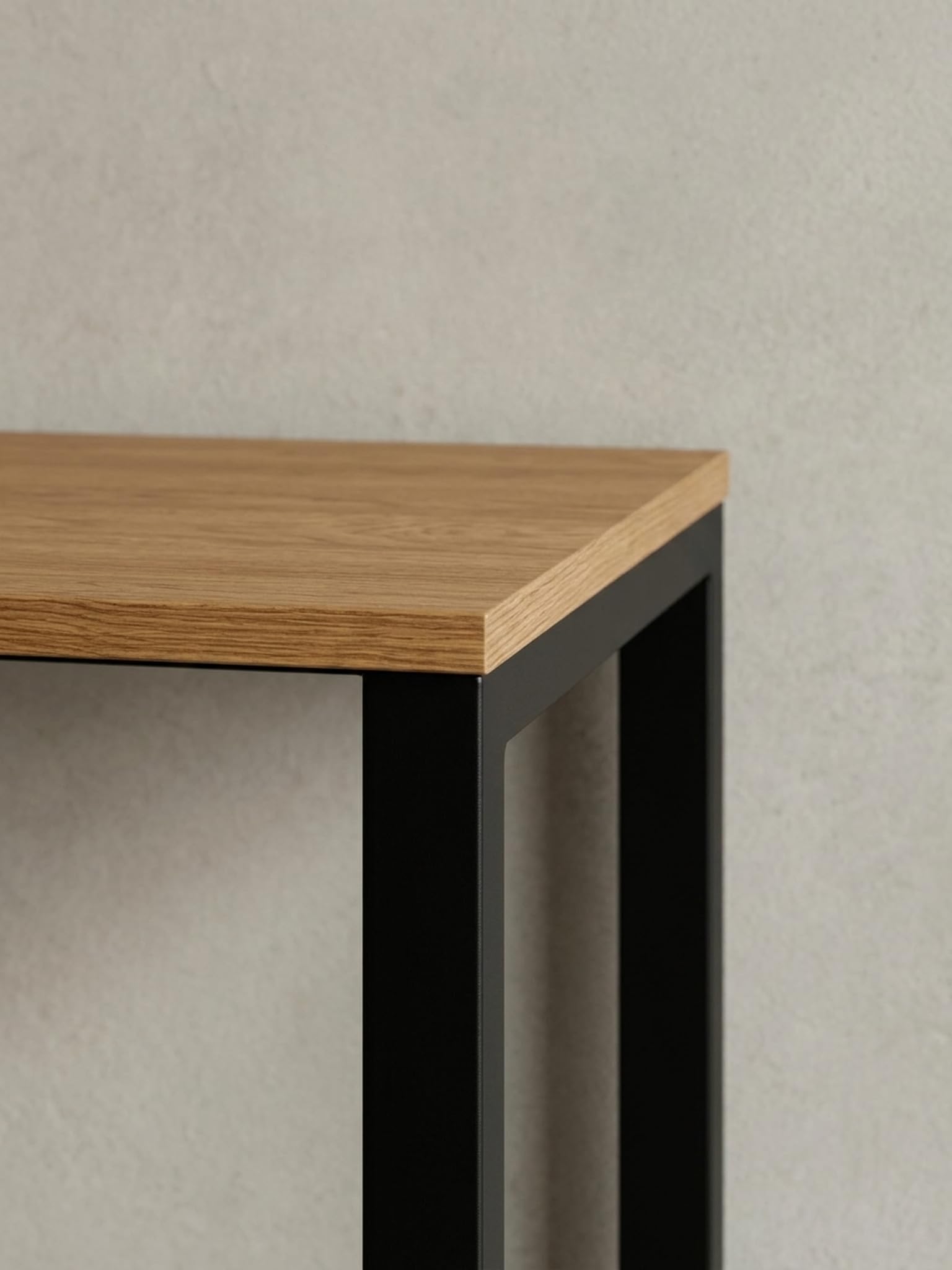 Schreibtisch Eiche-Dekor/Schwarz 120x60x76 cm Design Computertisch