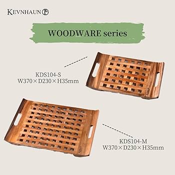 Amazon｜ケヴンハウン(Kevnhaun) 格子型アカシア製トレイ M