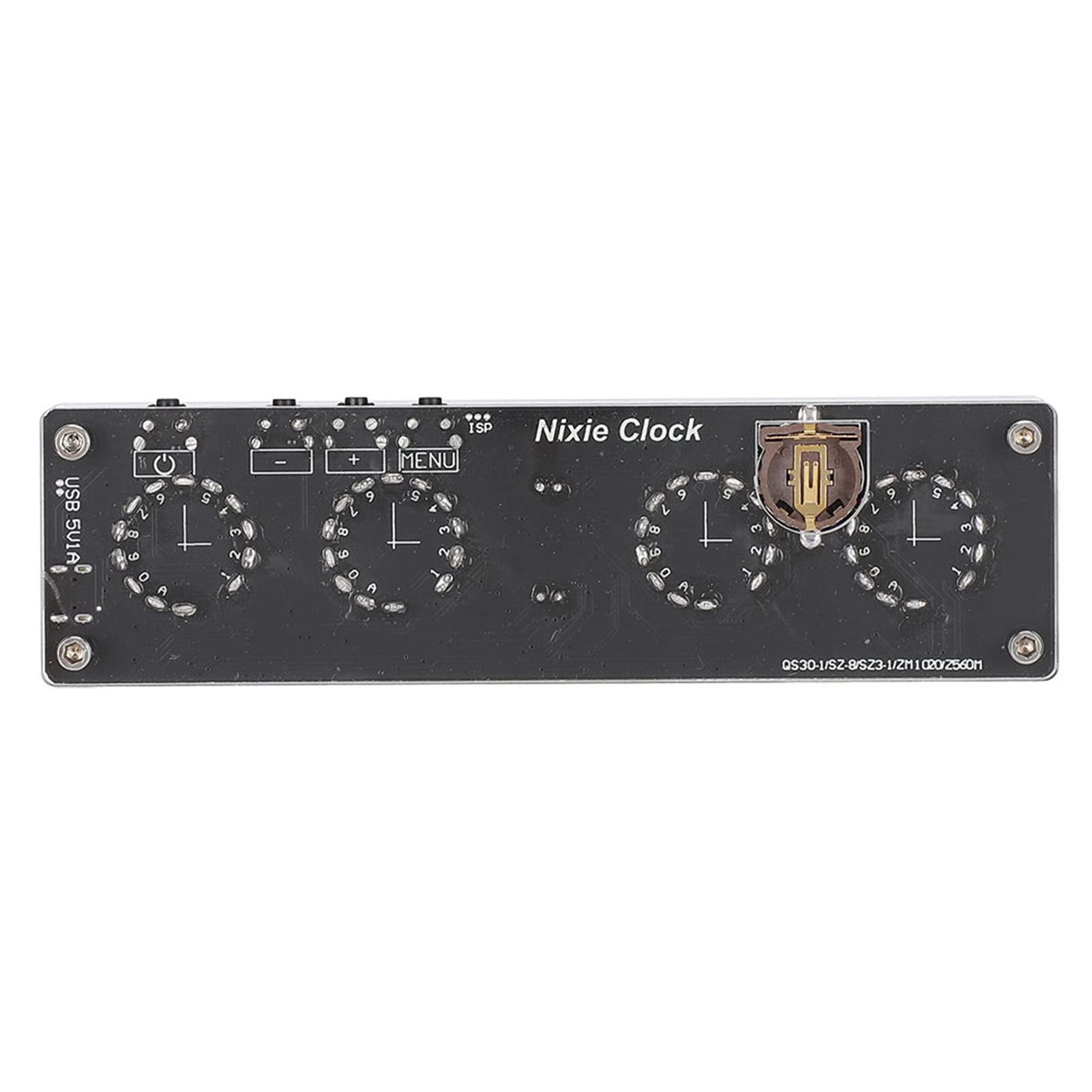 Cocoarm 4-bitowy Zegar Nixie Tube PCB Zegar Cyfrowy LED z Pilotem 5 V Micro USB 2 W Modułowa Konstrukcja dla Majsterkowiczów Użytkownicy Wyświetlaczy Biurkowych Kompatybilny z QS30 1 SZ1 1 SZ3 SZ 8