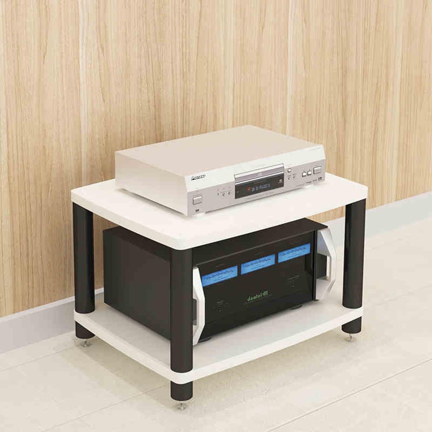 Wieża multimedialna Audio Szafka na drzwi Audio Stereo Wieża Stojak na gramofon nowoczesny w połowie wieku pojemnik rozrywkowy komponent stereo do salonu salonu g