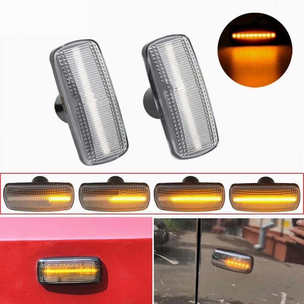 Intermitente Lateral Para Jeep Para Compass Para Grand Para Cherokee Luz Posición Lateral Con Señal Giro Dinámica Luz Intermitente Secuencial Diseño Automóvil(Dynamic Crystal)
