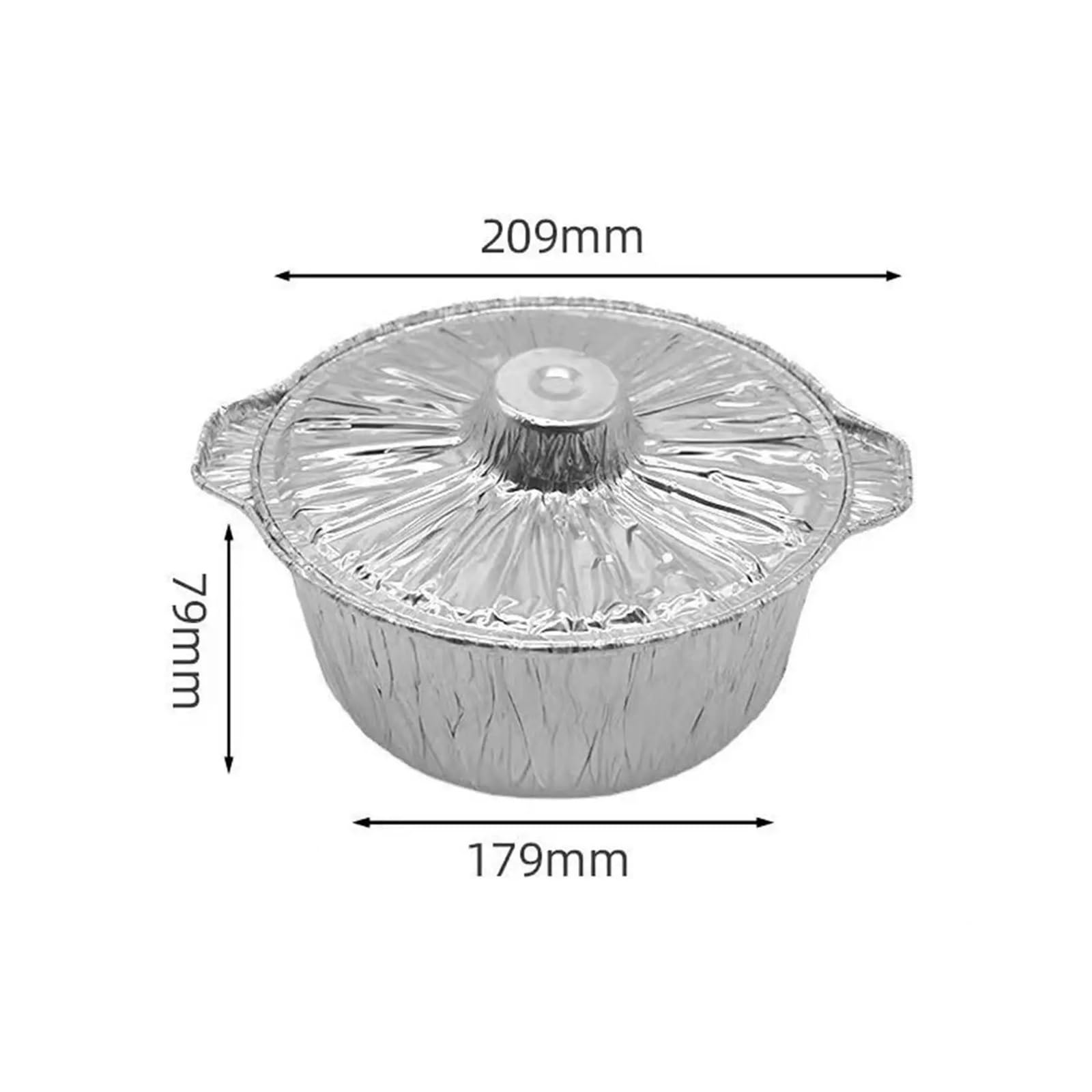 Pentola for stampi da forno 10 pezzi Per Cucina | Contenitore for alimenti for stampi for torte con coperchio in alluminio for carne(33.6x30.5x12cm)