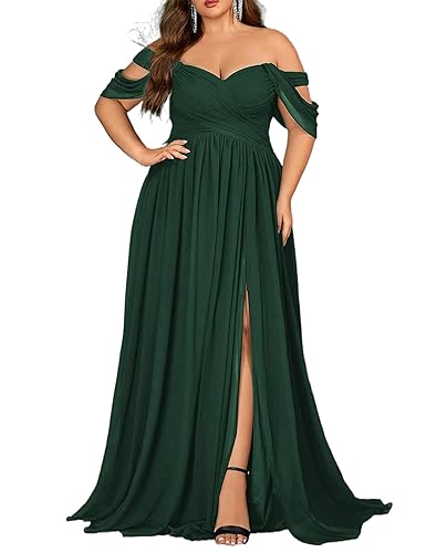 Women's Daily Plus Size Dresses A Line Chiffon Wedding Guest