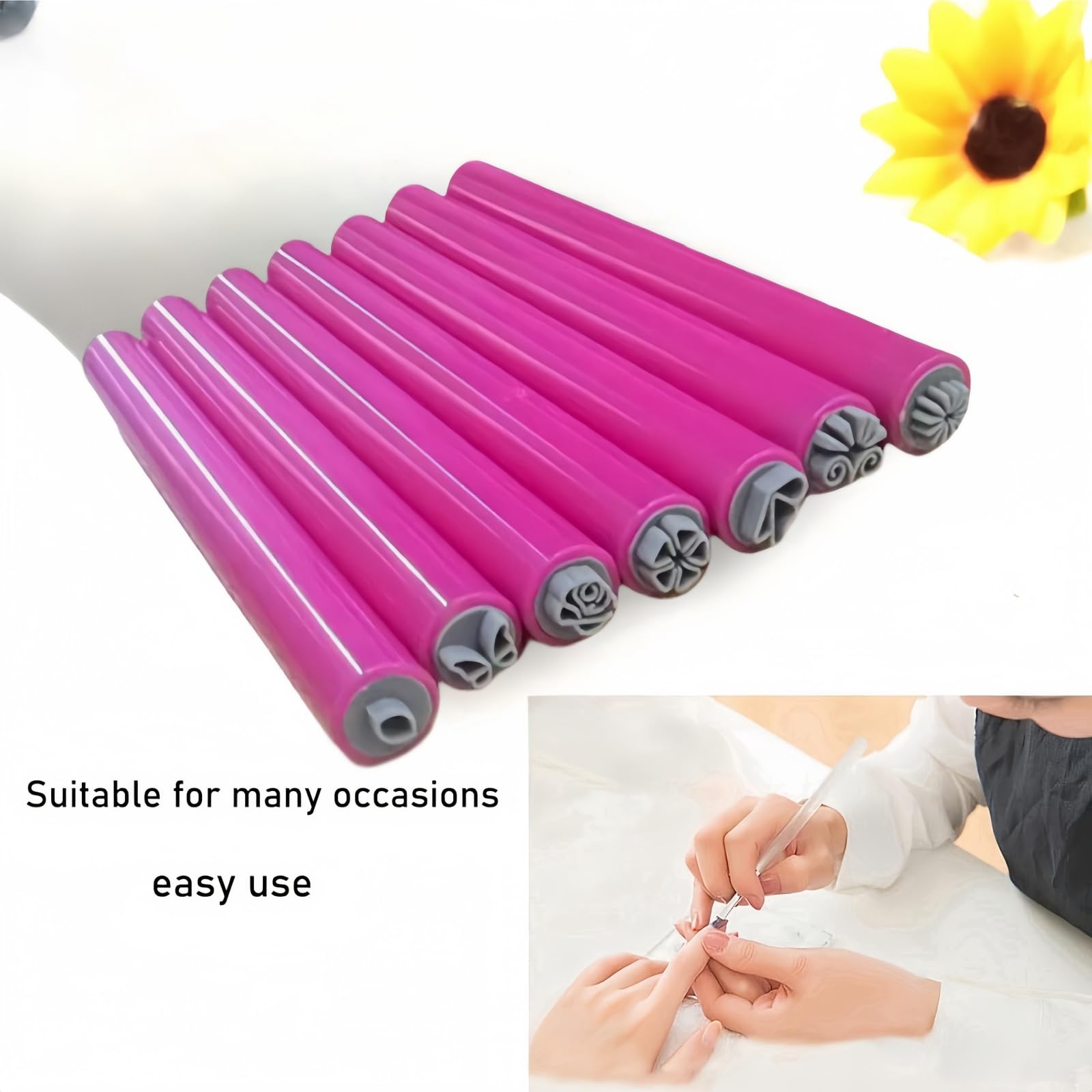 15pack Nail Art Stamp Pen Set,Precision Nail Design Tools,Diy Nail Stamp Pens Floral Pen Brush for Women Girls,Graffiti Dotting Pens for Diy Nail Art,with Different Patterns Replaceable Pen Tip - Image 4
