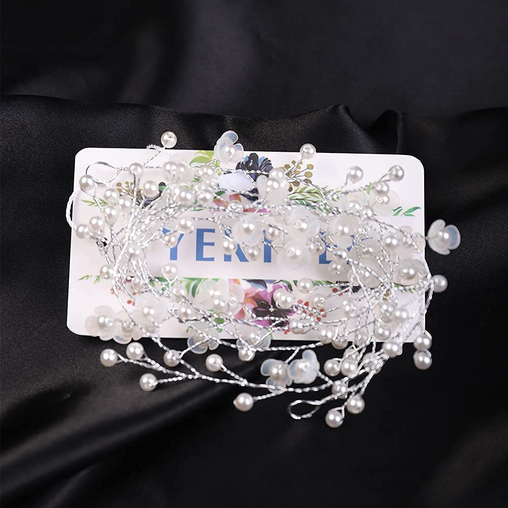 Amazon.com : YERTTER Floral Wedding Bridal Crystal Handmade 