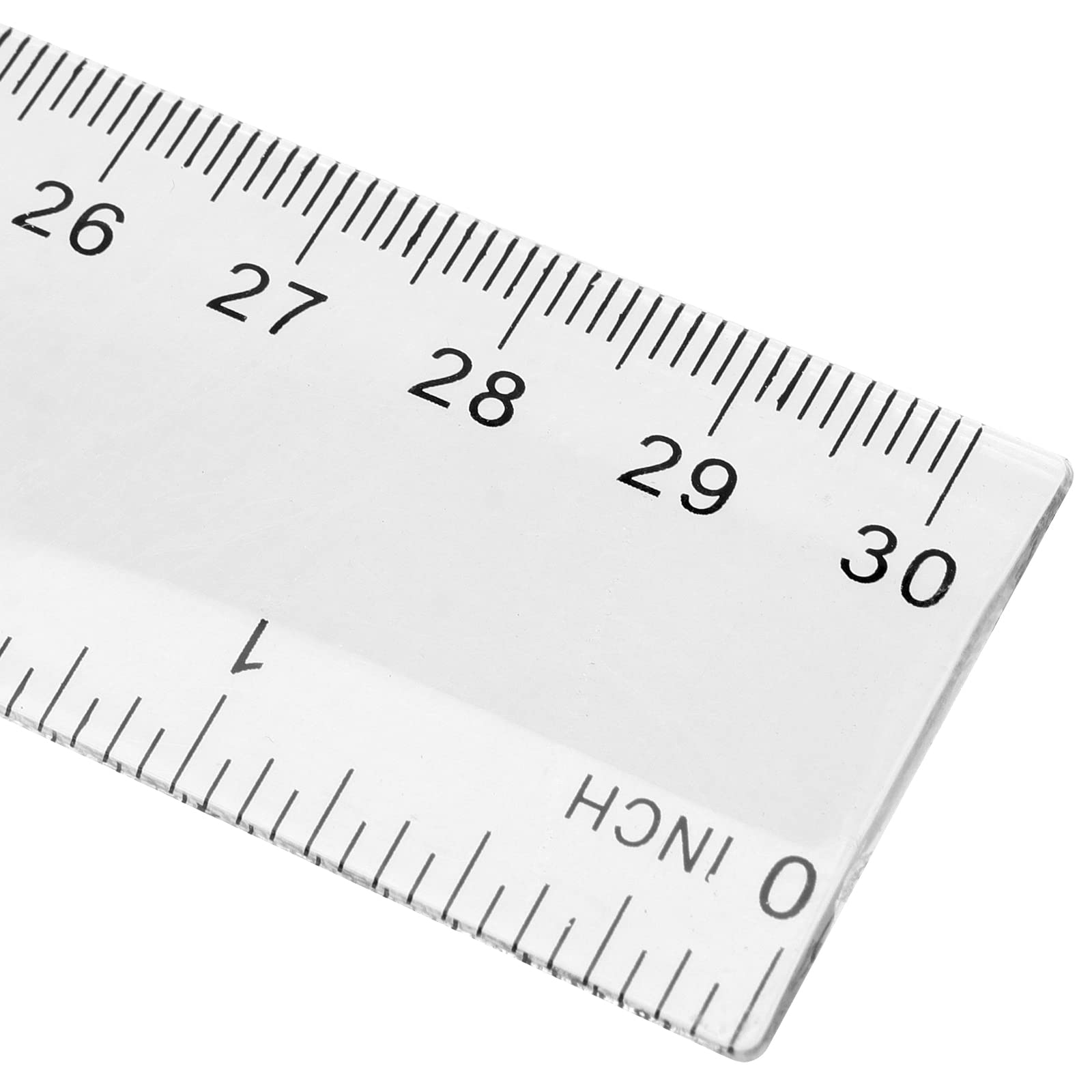 4 Righelli In Plastica 30cm/12" - Trasparenti E Infrangibili Per Scuola/Ufficio - Foto 6