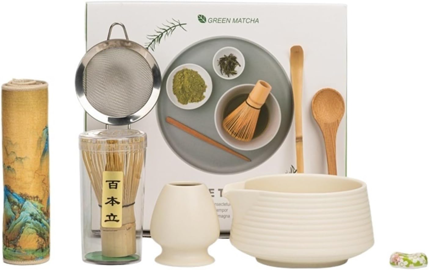 4/7/8pcs sets Premium Matcha Ceremony Ceramic Chawan Mouth bowl(4pcs-Pink)