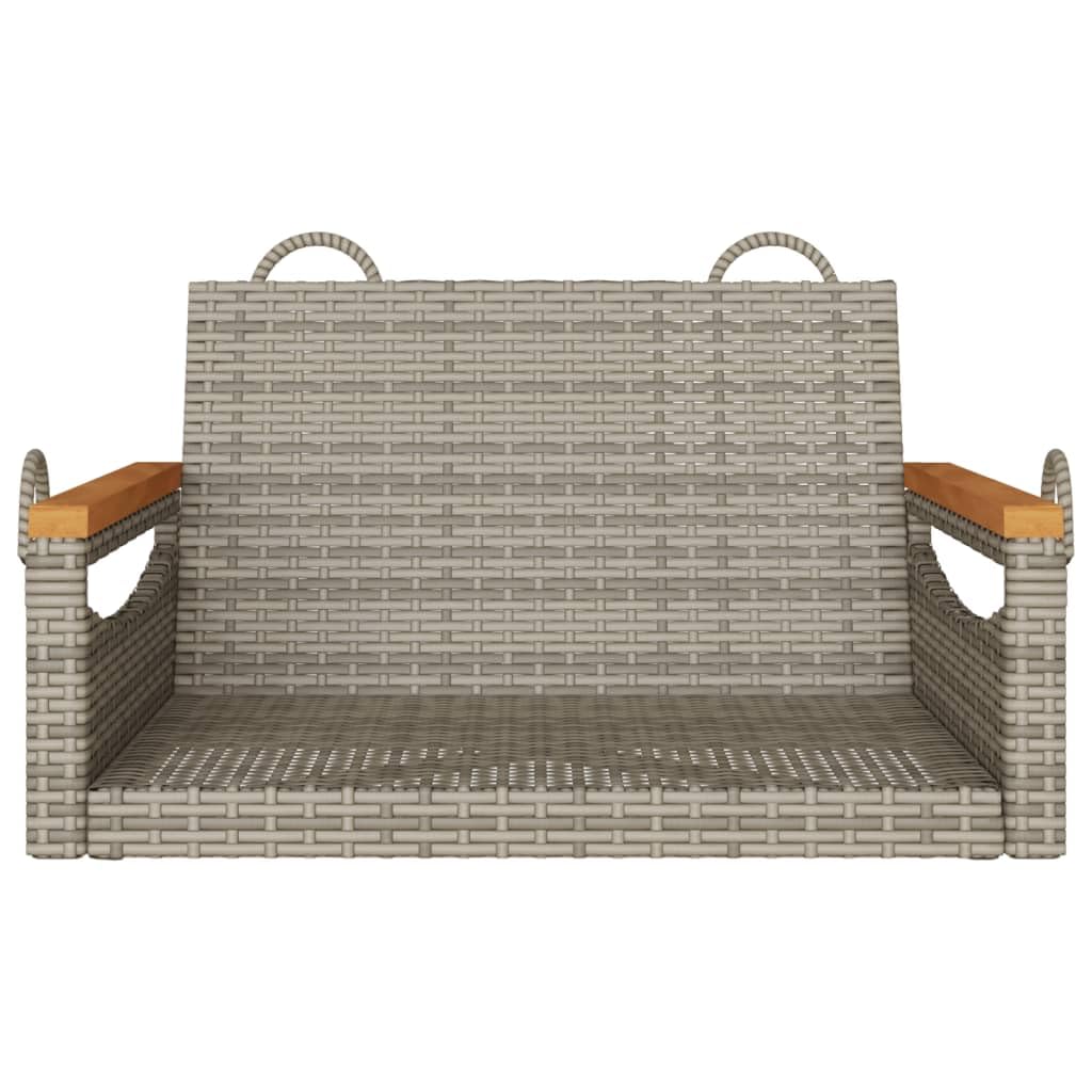Poltrona sospesa da giardino, 63 x 62 x 40 cm, in polyrattan, con anelli di fissaggio, portata fino a 110 kg, telaio in acciaio verniciato a polvere, rattan sintetico
