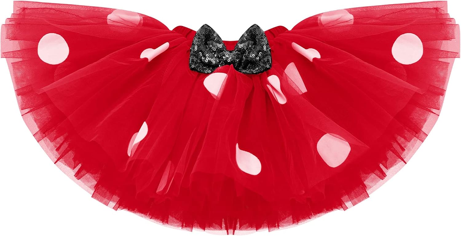 IBTOM CASTLE Baby Girls One 1st 2nd 3rd Birthday Outfit Polka Dots Romper Tutu Dress Headband Princess Skirt Set Photo Shoot - Image 5