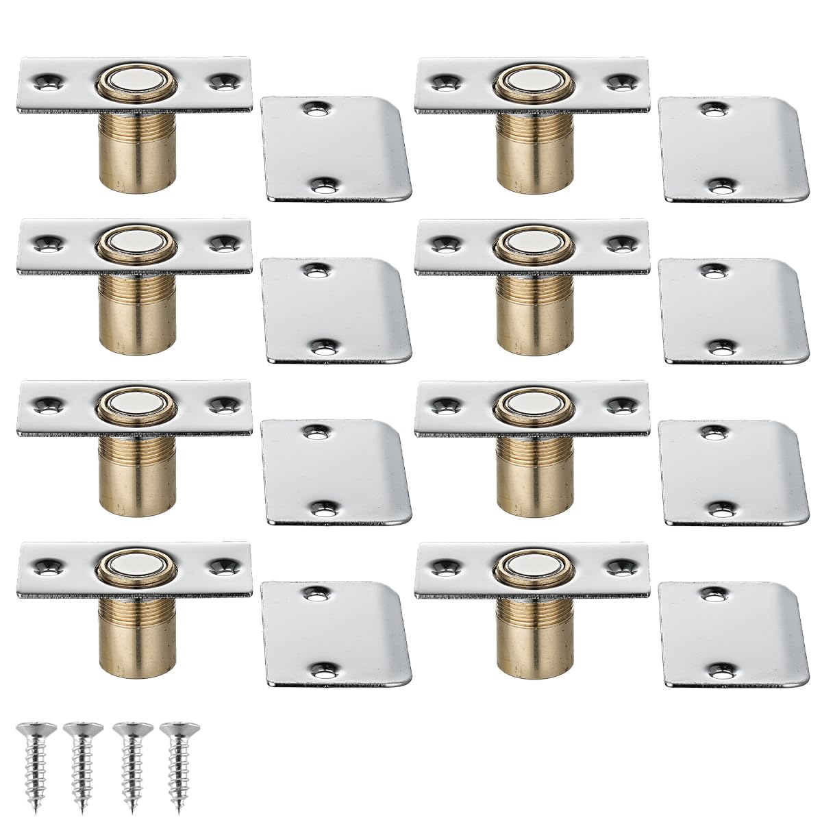 JQK Closet Door Ball Catch Hardware, Stainless Steel Catch Adjustable with Strike Plate, Brushed Satin Finish 2 Pack, HBC100-P2 — Amazon image 11