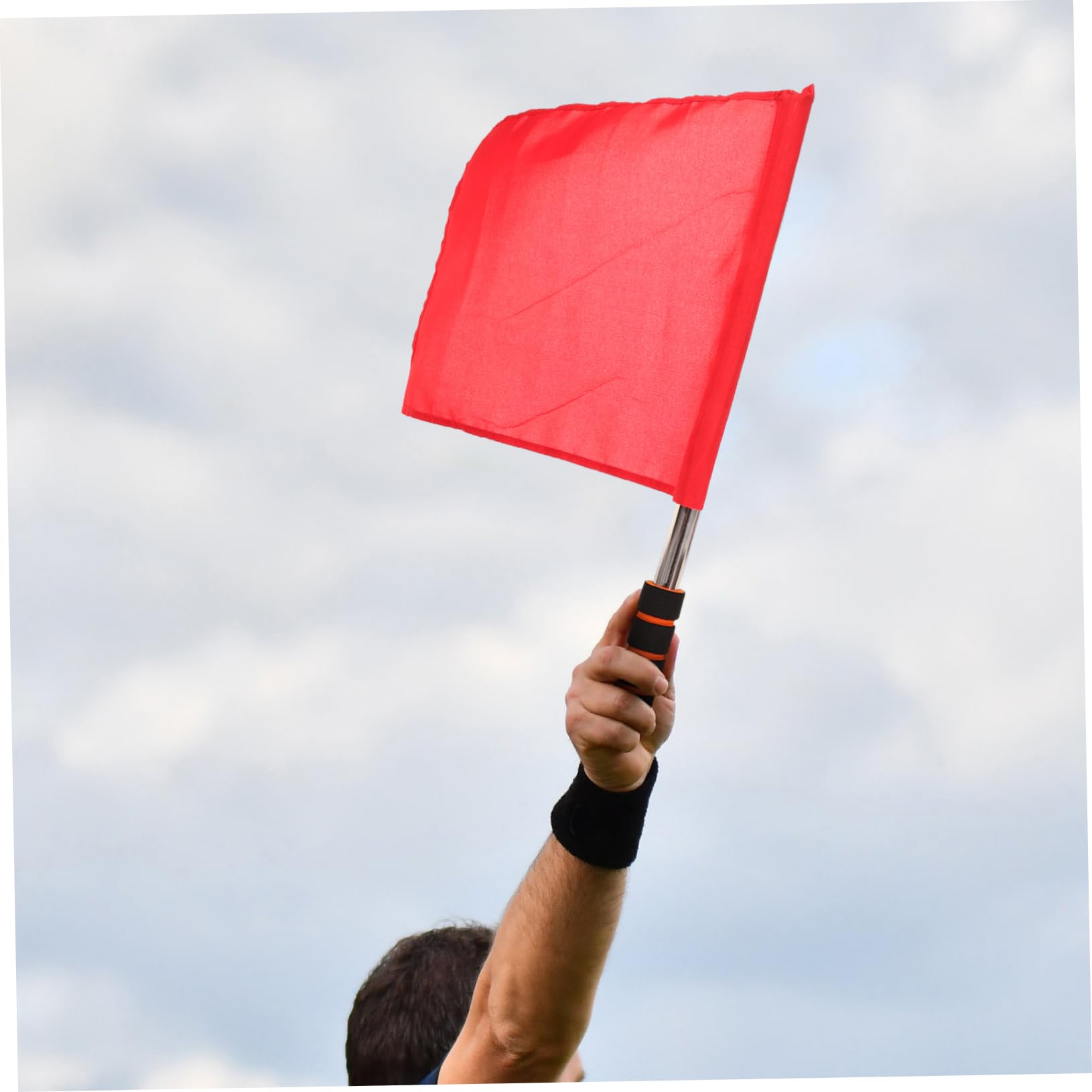 SUPVOX Set 10 Pezzi Bandiere Segnaletiche per Arbitri da Calcio e Pallavolo in Poliestere Leggero con Supporto in Acciaio Inox, per Competizioni Sportive e Segnalazioni Visibili