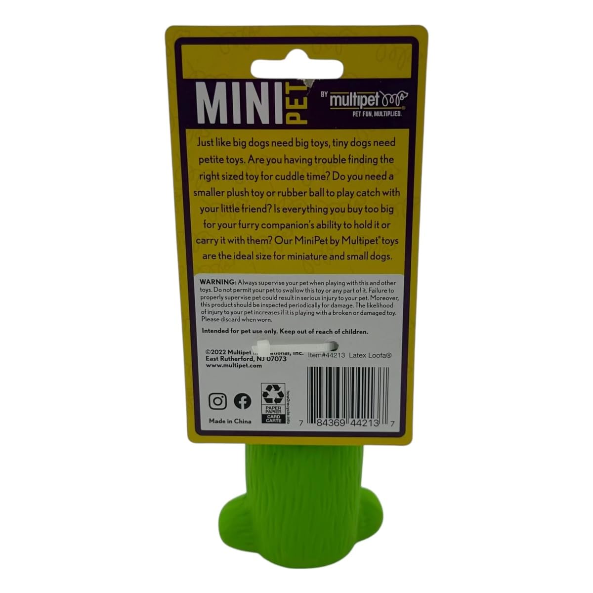 Multipet Mini juguete de látex para perro, XS