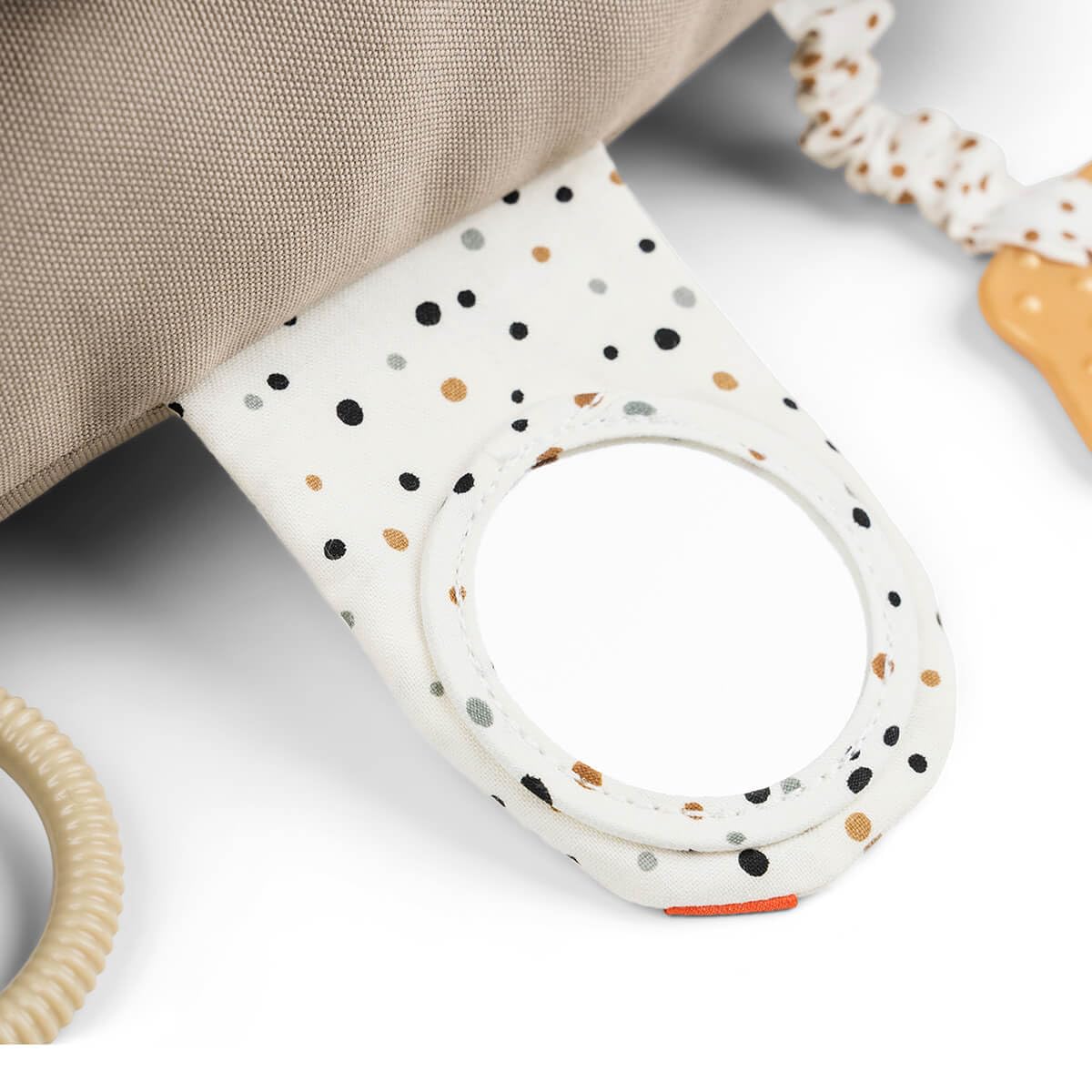 Done by Deer Tummy Time Bebe 3+ Mois - Jouet d'Activité pour Le Temps sur Le Ventre Croco – Coussin Bébé Sensoriel avec Miroir, Anneaux de Dentition et Textures Tactiles