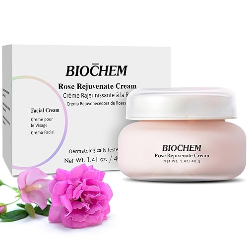 Miniatura 2 de Crema rejuvenecedora de rosas - 1.41 oz  40 g, hidratante y calmante hidratante facial con extracto de rosa para una formulación rica