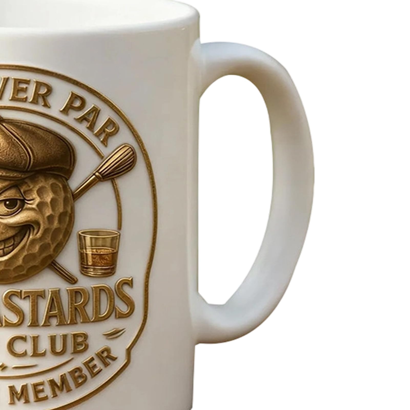 Ceramic Tea Mug - Golf Mug with Handle, Humorous Golfer's Gift, Accessible Construction Great Gag Gift Feature for Father Husband Grandpa Retirement Christmas Birthday, Drinkware, Golfers Club Members
