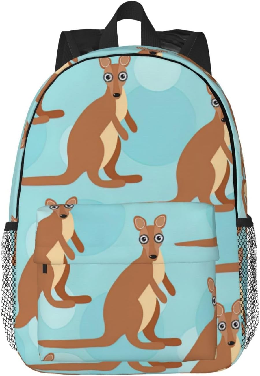 Funny For Kangaroo Zoo Backpack Basics Classic Rucksack Schoolbag Suitable For Schools Outdoor 15 Inch