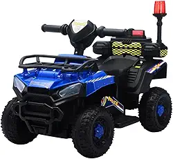 Carro Elétrico Infantil Policial 6v Frente/Ré Maxi Toys (Azul)