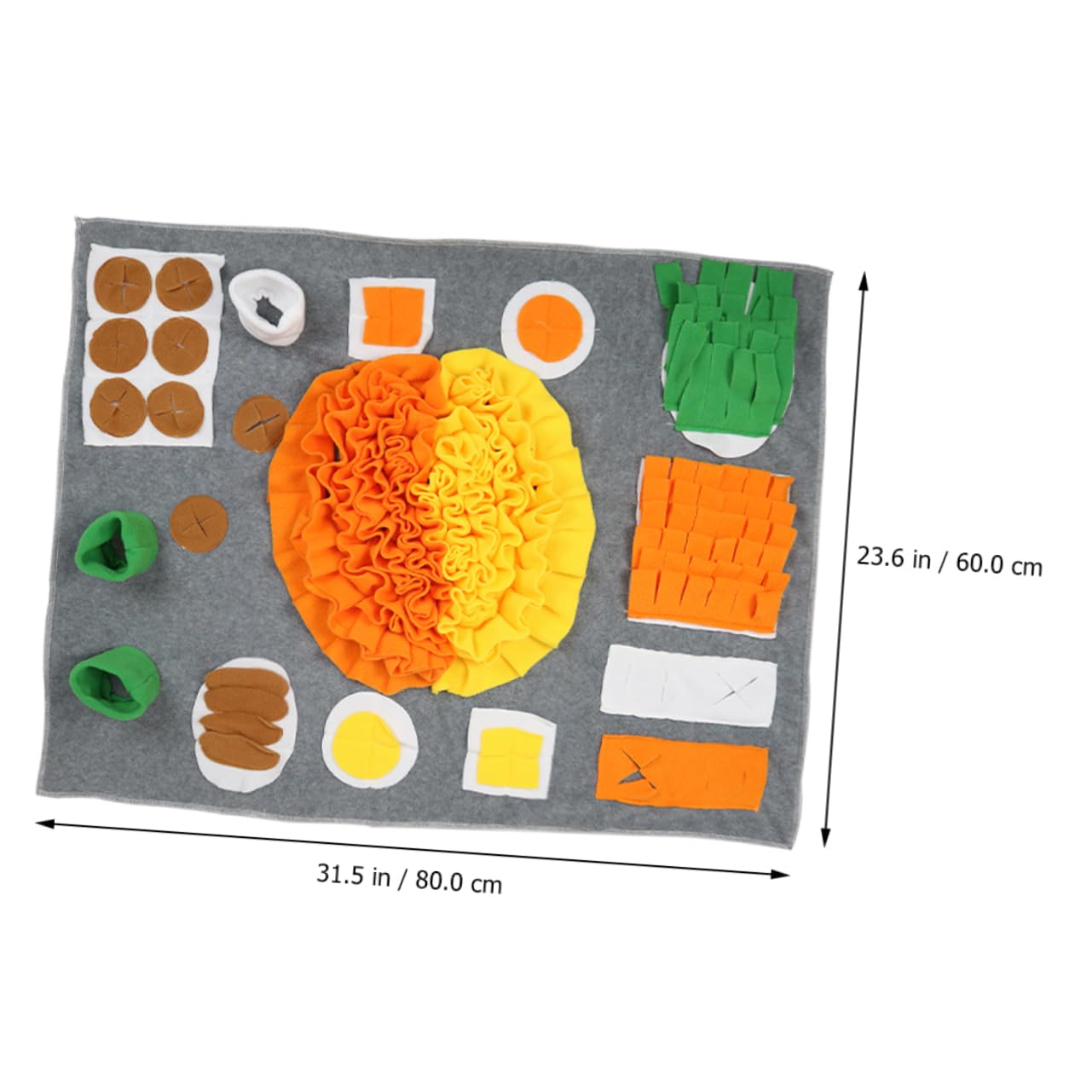 FRCOLOR Tapis D'entraînement pour Chien Flanelle Jouet Renifleur pour Stimuler L'odorat Distributeur de Nourriture pour Animaux