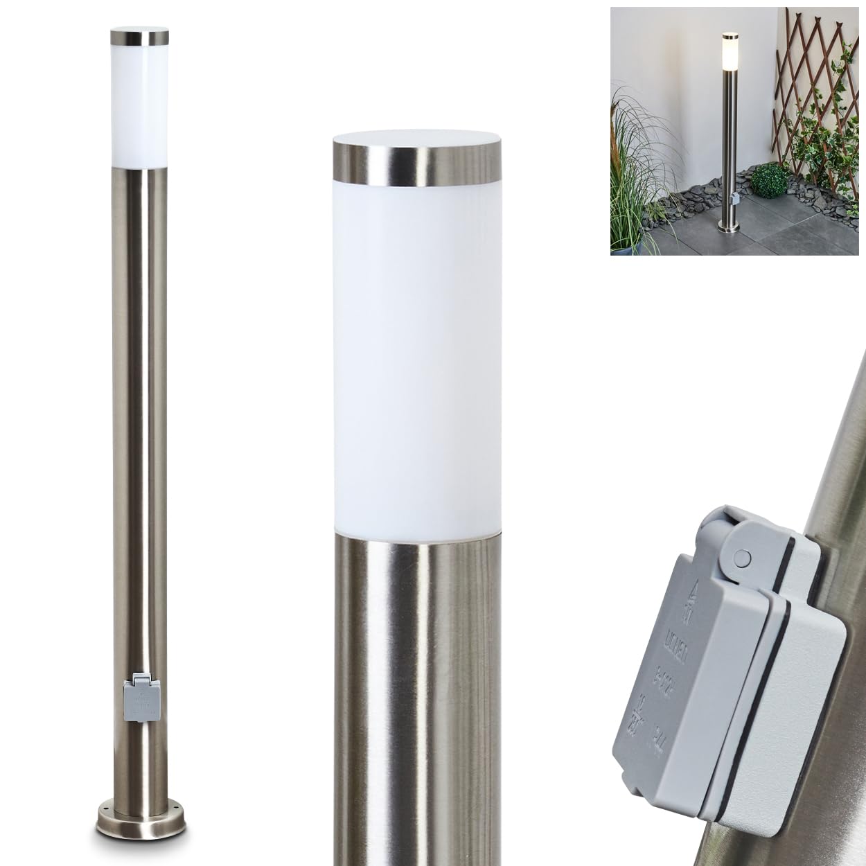 Lampe D'Extérieur Caserta - Moderne En Acier Inoxydable