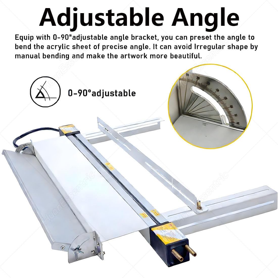 Macchina piegatubi a caldo per plastica acrilica in PVC, versione con staffa, 125 cm, per insegne e piatti organici