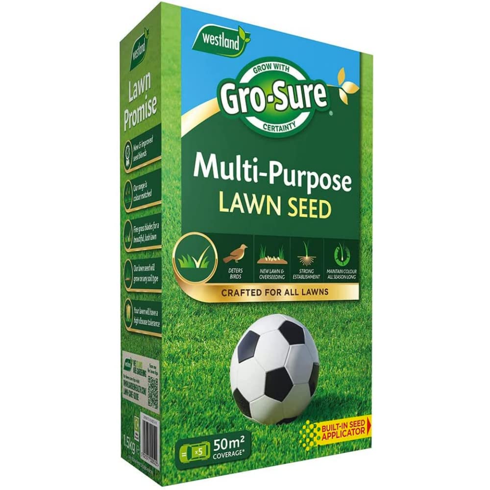 Westland Gro-Sure Multi-Purpose Grass Lawn Seed - 50 sq.m - 1.5kg (20500173)