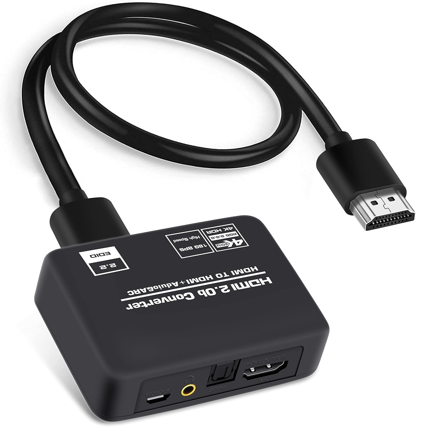 avedio Links HDMI ARC Audio Extractor & Splitter, 4K@60Hz HDMI 2.0b Converter with Optical SPDIF + 3.5mm Stereo Out, Audio Embedder for PS5, Xbox, Fire Stick, Optical Cable Included