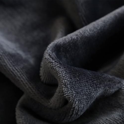 Miniatura 3 de SOCHOW Manta de franela de forro polar, para todas las estaciones, ligera, súper suave y acogedora para cama o sofá, gris oscuro, 50 x 60 pulgadas