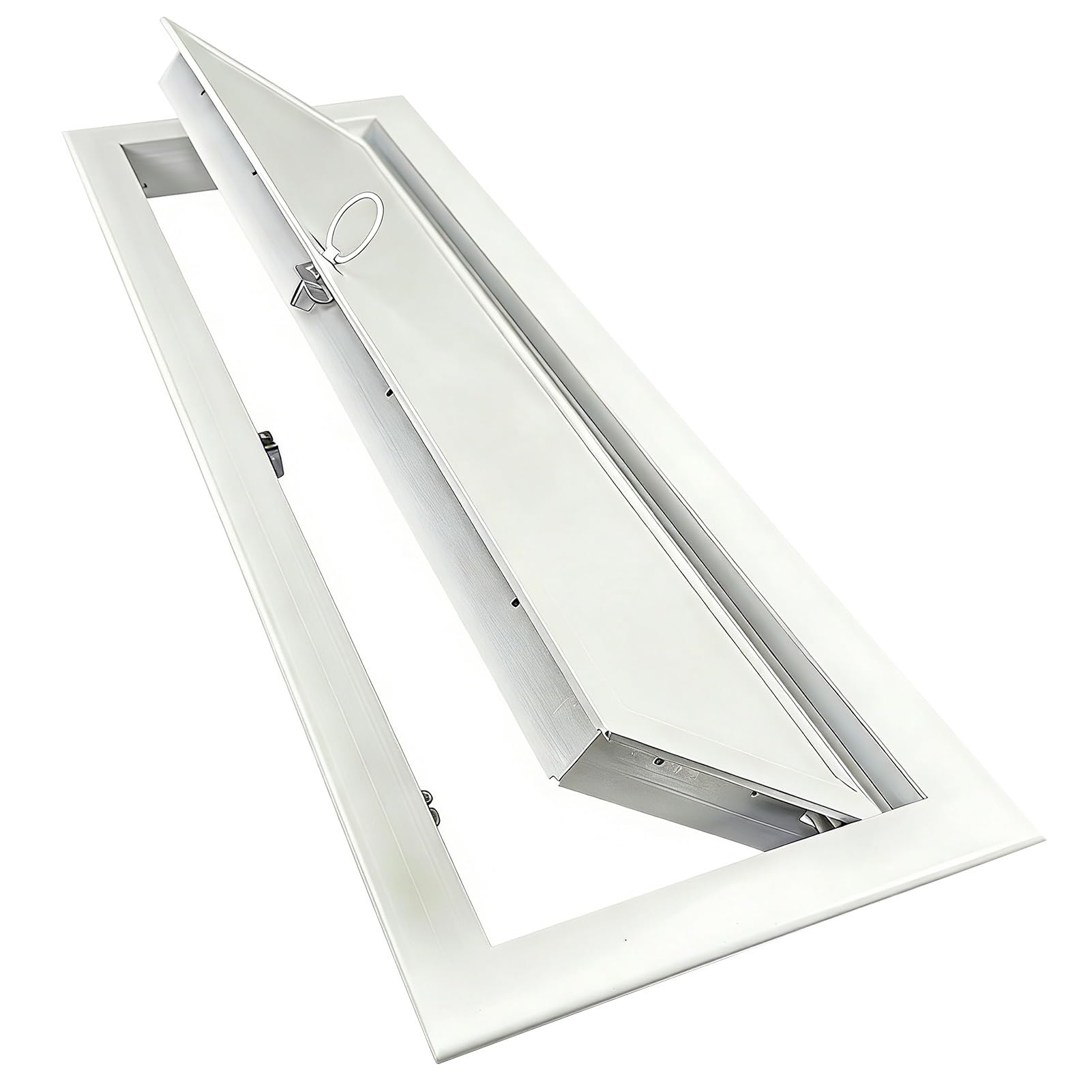Lonmrrton One Color Metal Access Panel Inspection Hatch With With Ring Handle, 16X20 20X24 In Plumbing Access Door For Drywall/Tile, White Wall Hole Cover Plate For Cable/Wiring(24X24in/61X61cm)