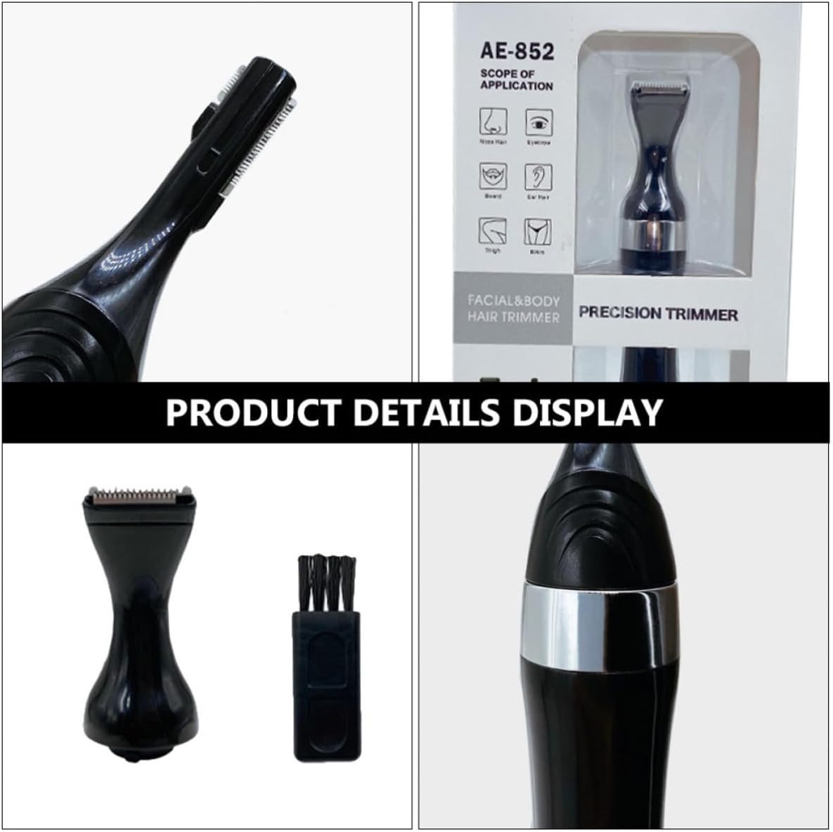 Eyebrow Trimmer Electric Razor 10000rpm ABS Stainless Steel