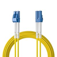 Vista 12 de ipolex OM3 LC a LC Cable de conexión de fibra LC, cable de fibra óptica 10G multimodo dúplex LC 50/125μm, LSZH 3.3 ft (3 pies), aguamarina