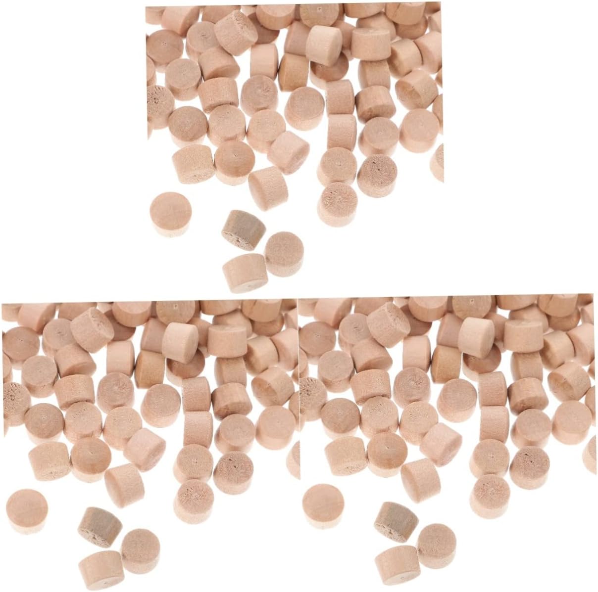 600pcs Wood Screw Plugs Wooden Buttons for Covering Screw Holes for Woodworking Projects and Furniture Repair Includes Flat and Round Plugs