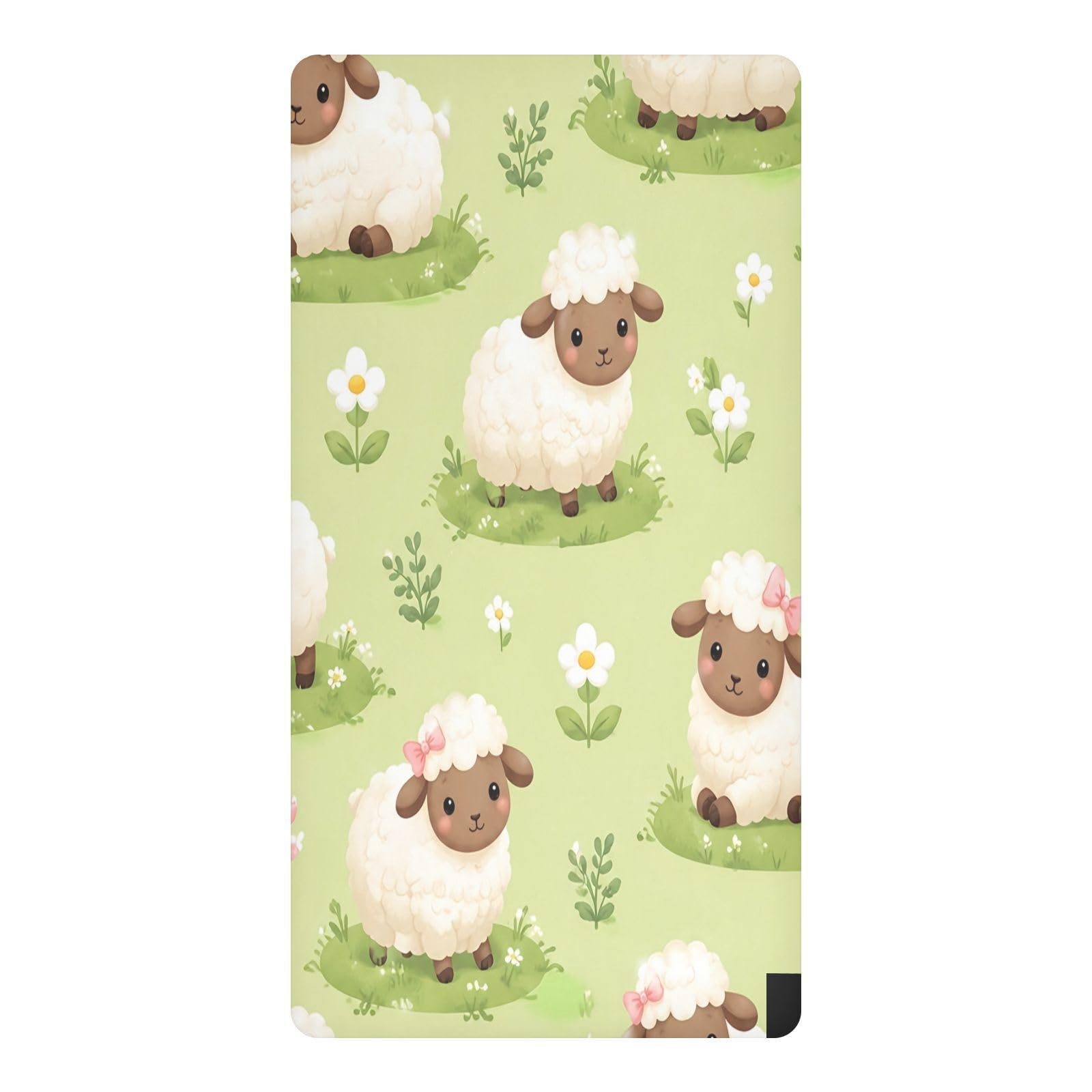 BOESI Meadow Sheep Waterproof Crib Sheet,Fitted Mattress Protector