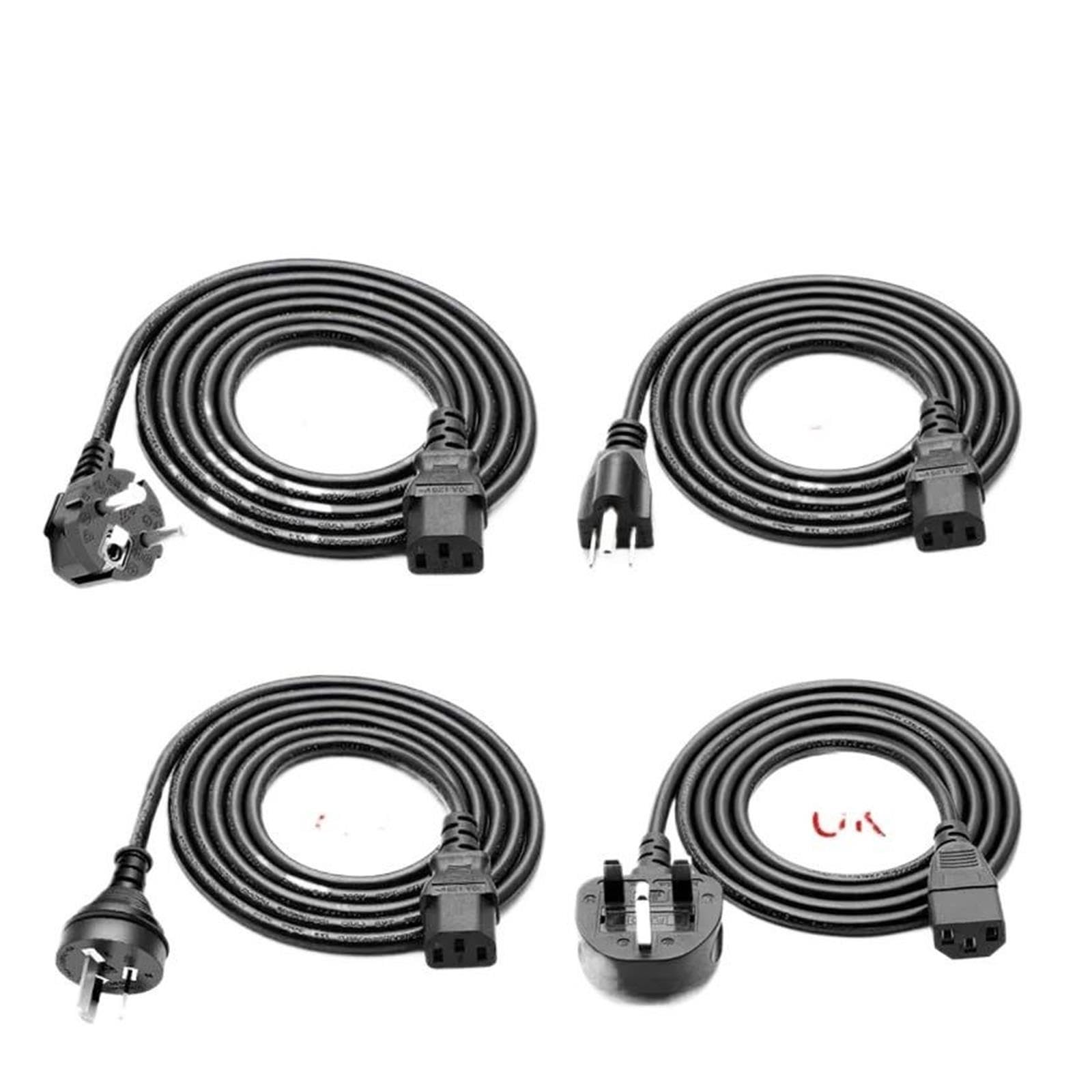 1,5 M 3 M 5 M AC Power Kabel 3 Zinken Stecker EU US AU UK C13 Lade Linie for TV Computer Drucker Laptop(AU SAA 3x2.5mm2,3M)
