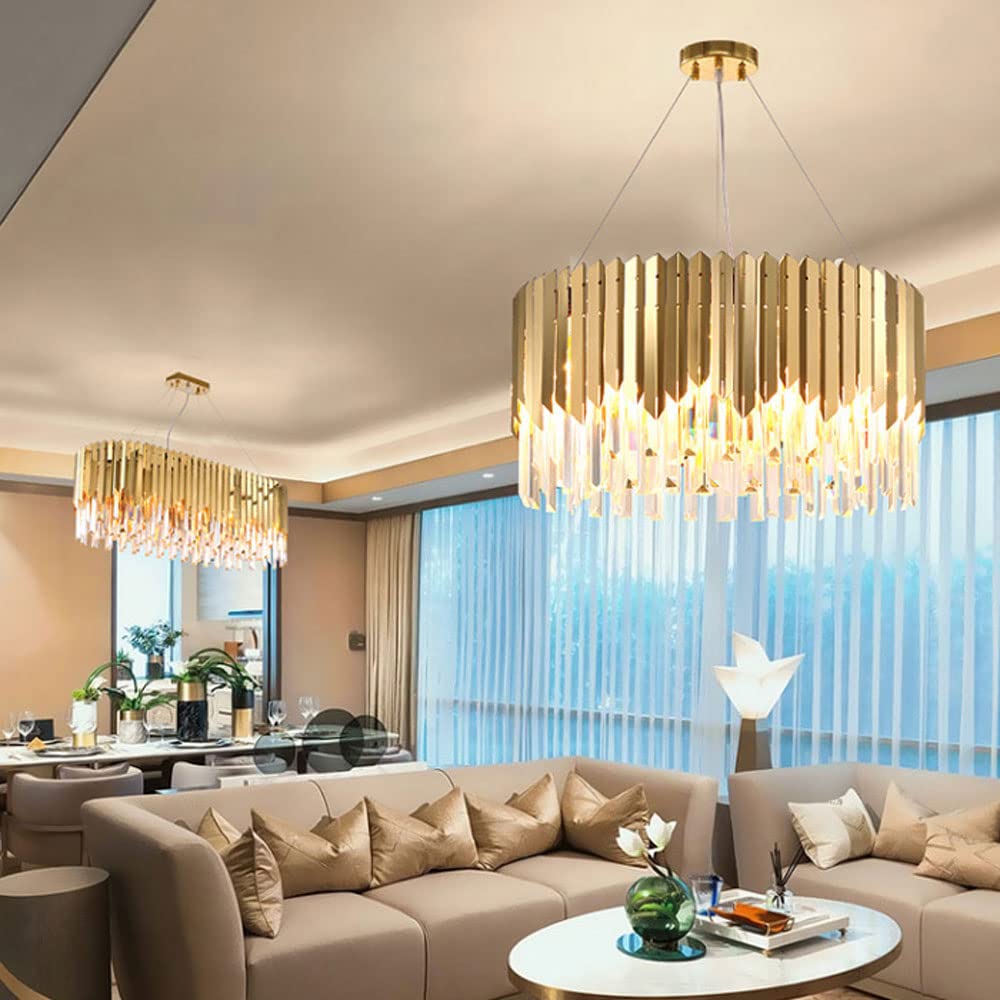Nordic moderne kristallen kroonluchter goud en zwart luxe plafondlamp E27 * 6 licht tak hanglamp voor woonkamer slaapkamer eetkamer keuken showroom- zwart en goud 95 * 45cm