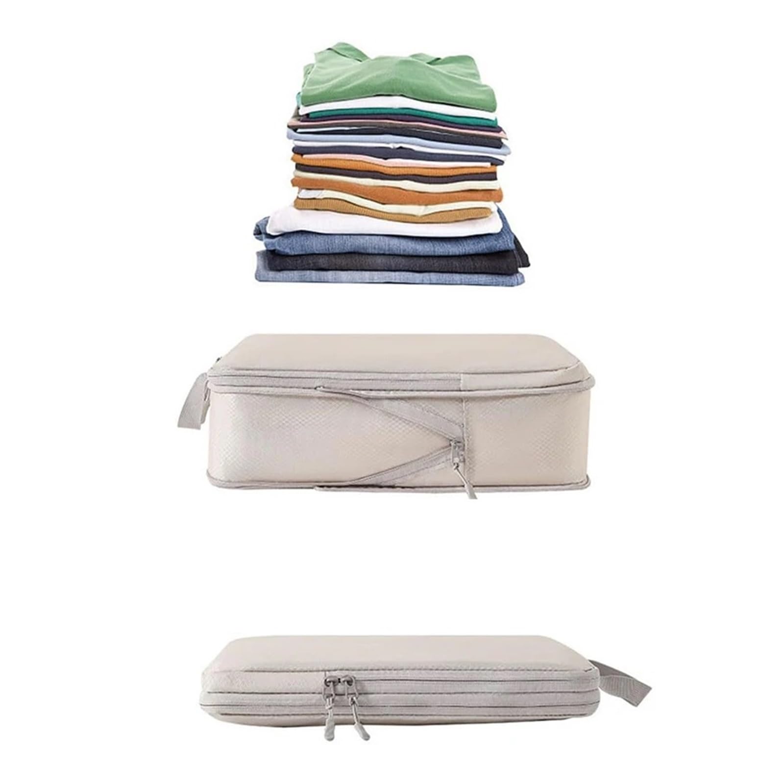 Set/4 Uds Bolsa de Embalaje compresión Viaje portátil Bolsas organizadoras Maleta organizadores Ropa Bolso(Blue)