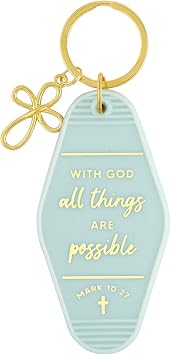 Creative Brands Faithworks - Inspirational Vintage Style Motel Key Ring, 3.5 x 2-Inch, Mark 1027
